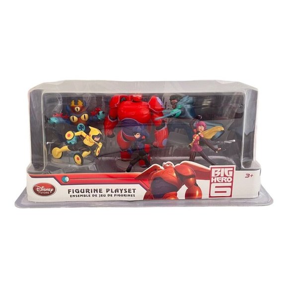 Disney Store Big Hero 6 Baymax Wasabi Hiro Play Set Figurine Cake Topper Figures - Picture 1 of 7